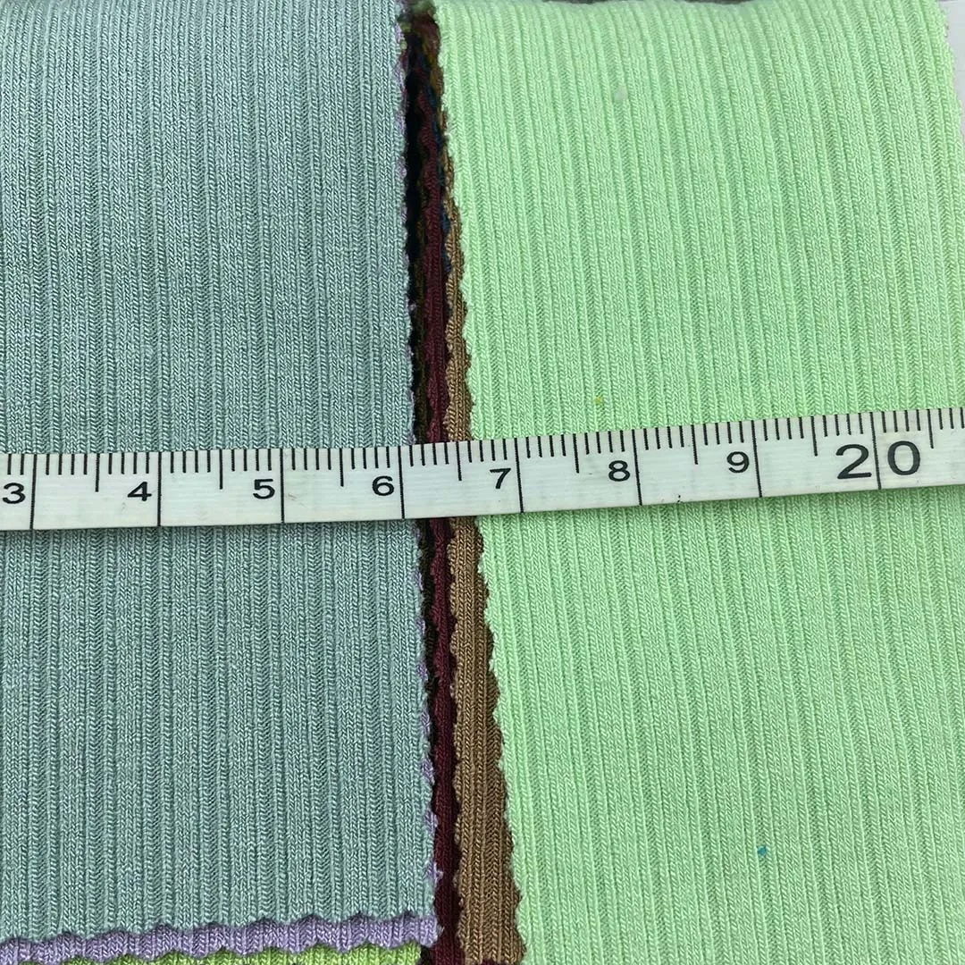Autumn hot sale 0EM 250g heavy knitted spandex stretch rib rayon viscose pit strip knitted dress suit sweater fabric