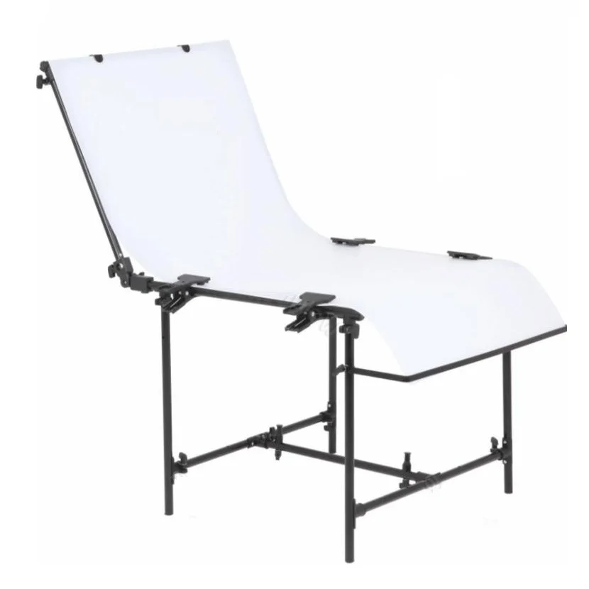 New white Shooting chair Still life table Aluminum alloy photographic equipment accessories photo flood shower background board