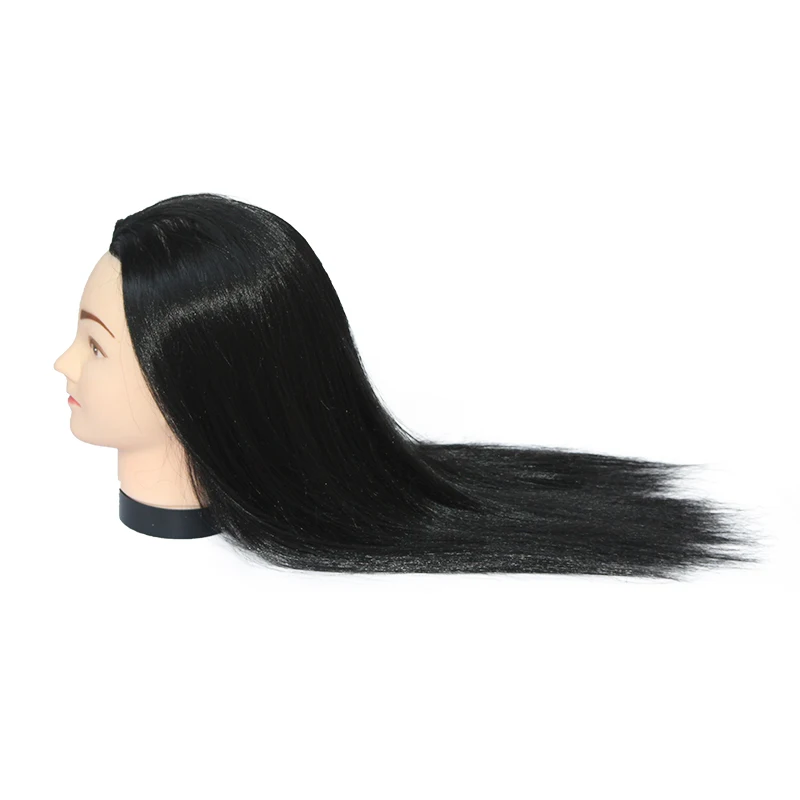 Beauty salon hairdressing training heads synthetic hair dummy doll head for training