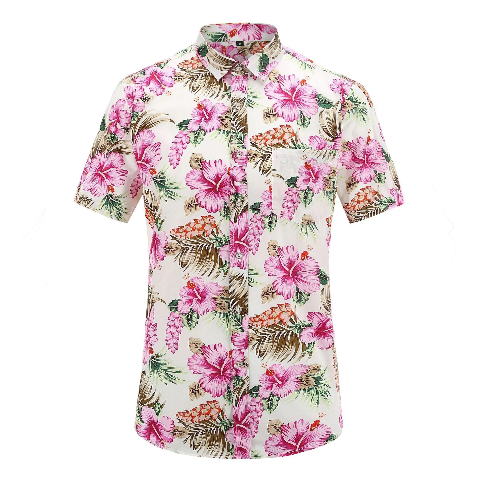 Низкая цена, минимальный заказ, одежда с цветочным принтом, хлопковая пляжная одежда, мужская рубашка