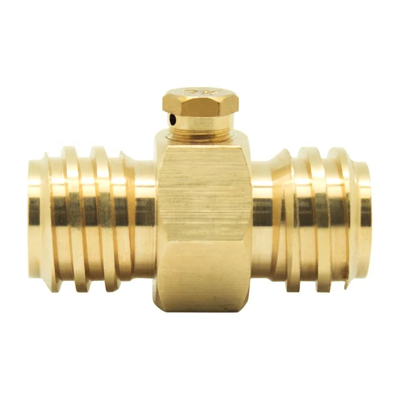 Hot Sale High Quality Double TR21x4 Thread Brass Material Soda Tank Co2 Cylinder Refill Gas Joint with Burst Disk