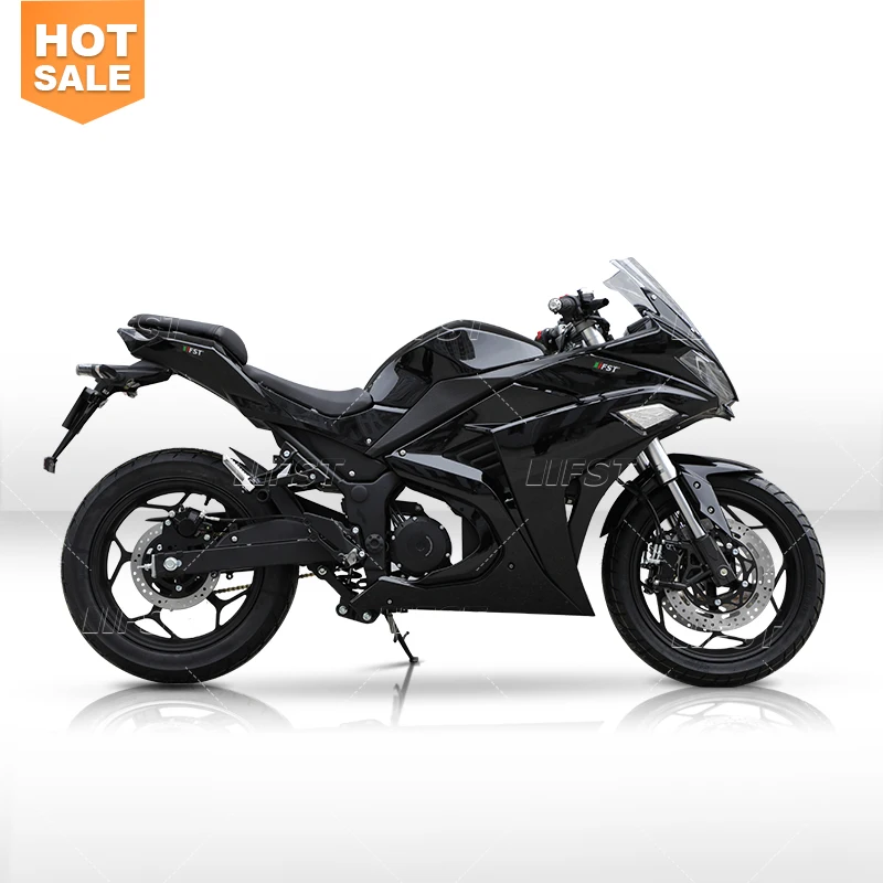 china best sell racing e-motorcycle 3000w engine 72v32A battery 80km/h fast e-motor double disc brake electric motorcycle