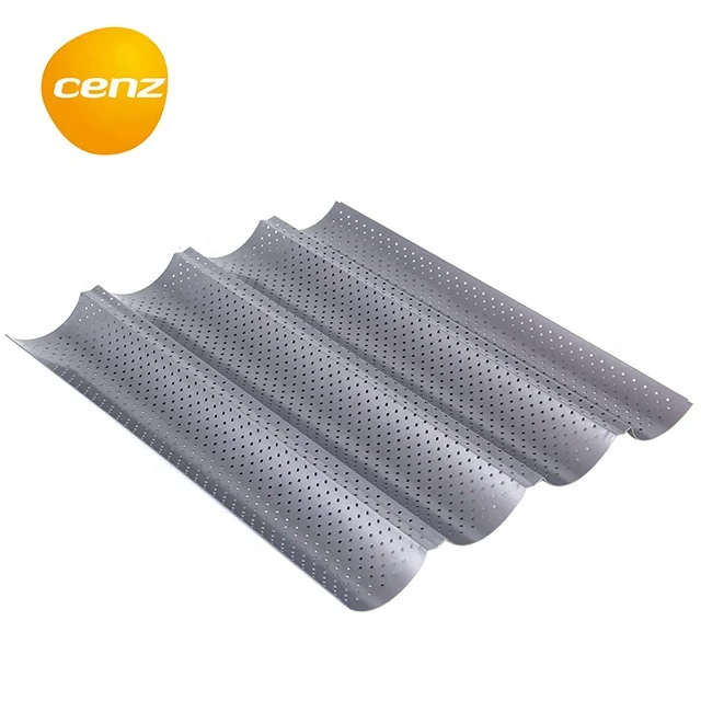 French Bread Mold Baguette Tray Baking Pan Perforated Nonstick Bakeware with Holes Backblech