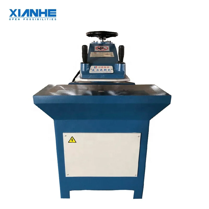 high quality manual hydraulic swing arm clicker press cutting machine for leather