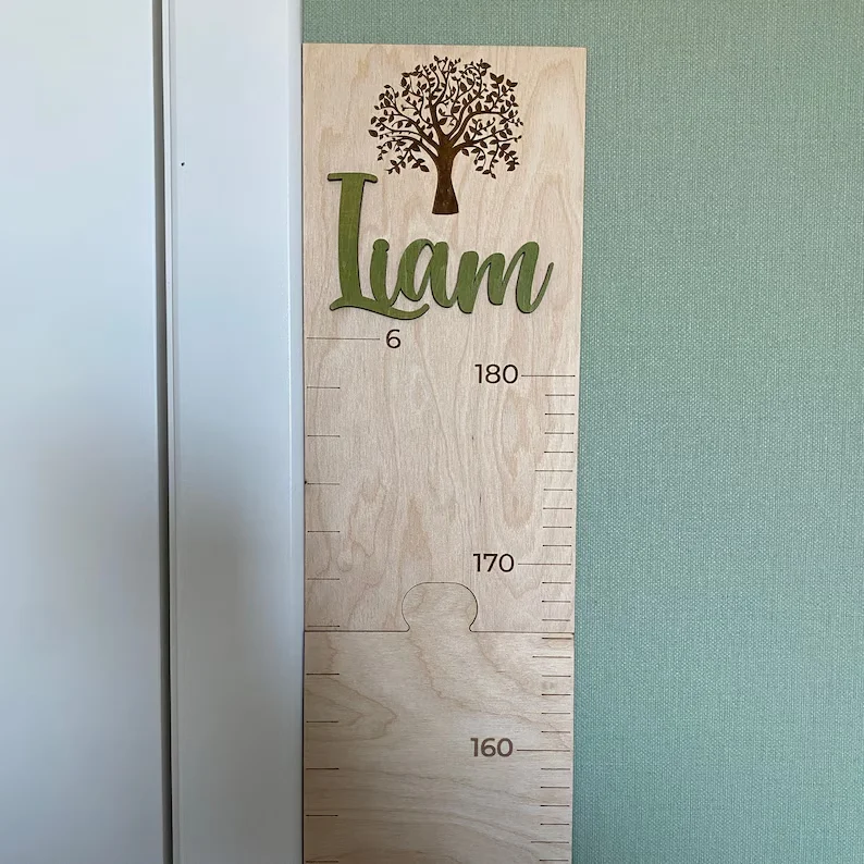 Wooden Growth Chart Growth Chart Ruler Growth Chart for Kids