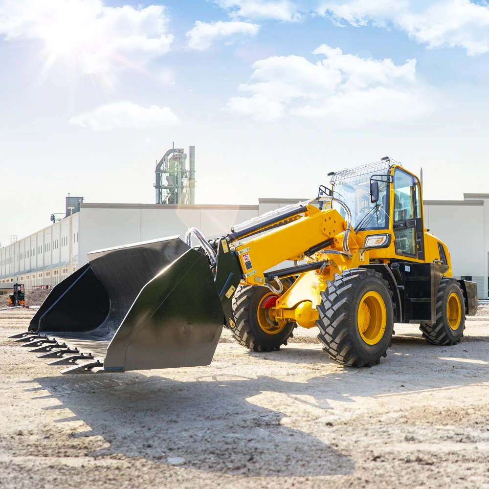 Hengwang Mini Front end Loader 1ton 2ton 3ton compact Telescopic Wheel Loader Small telescoping articulated loaders Telehandler