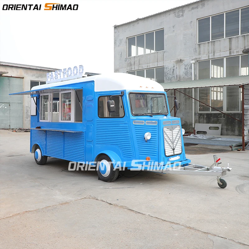 Modern Design  Mobile Vending Car Electric Food Truck Retro Vintage Food Truck for Sale Deep Fryer Food Trailer