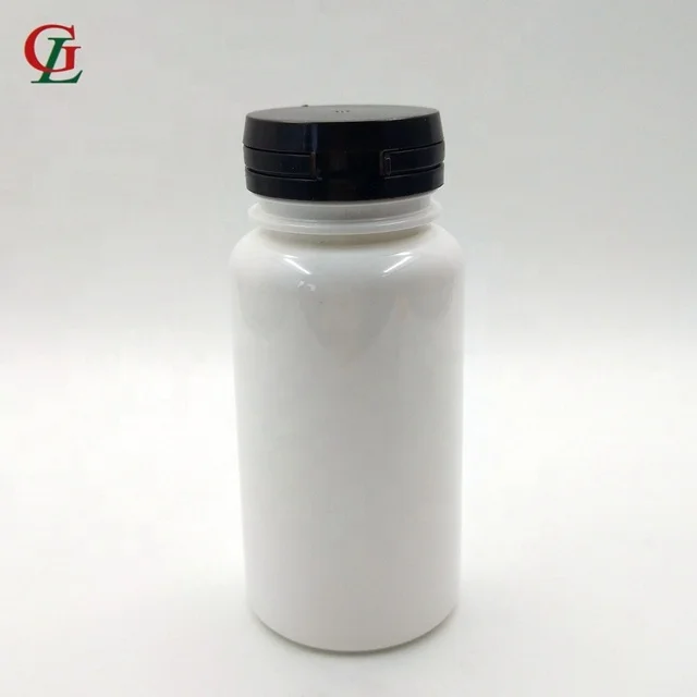 High quality PET 150cc pill container white empty capsule bottle tamper proof cap bottle health care supplement bottle