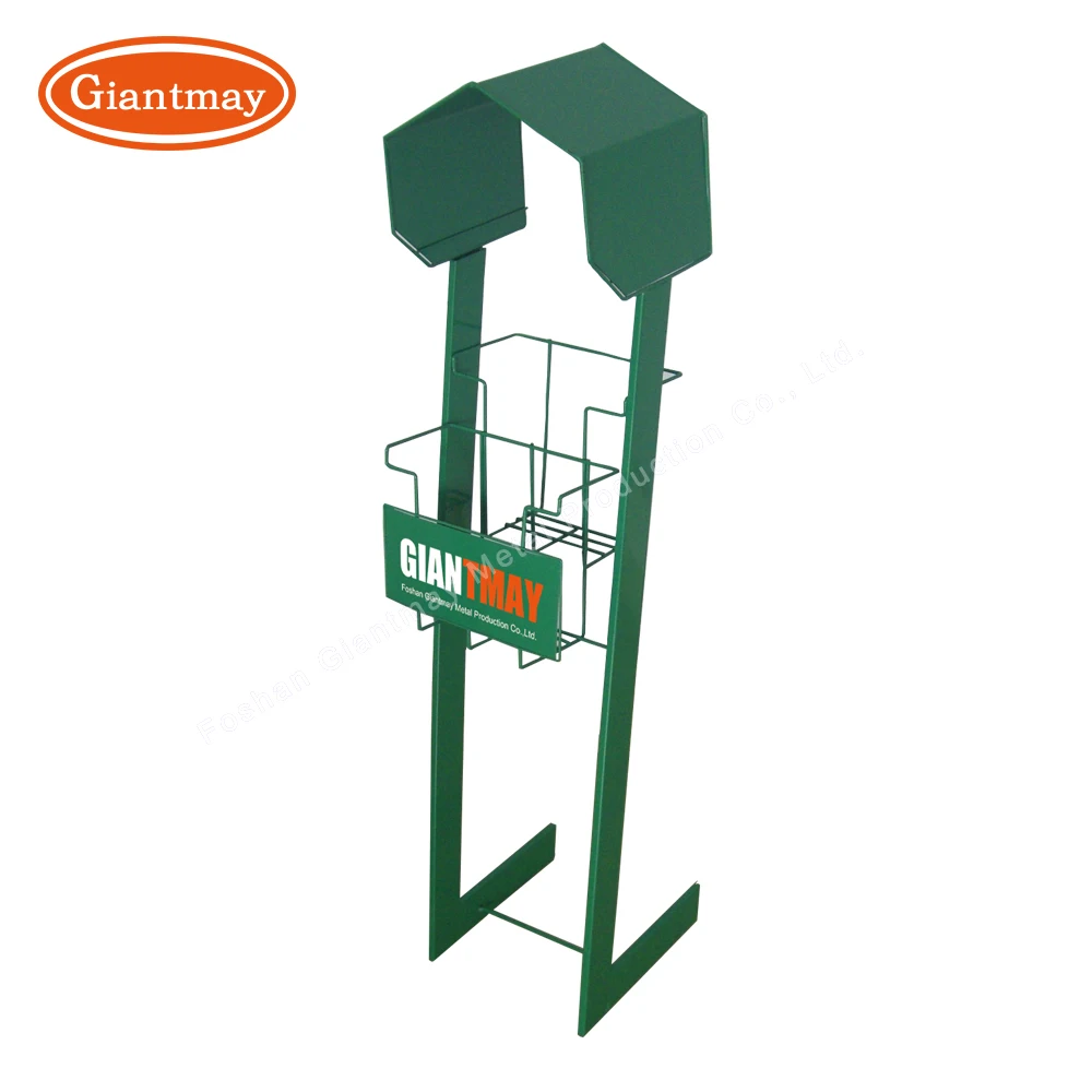 Bird house type Magazine flyer storage gird mesh holder rack bookstore wire gird basket rack