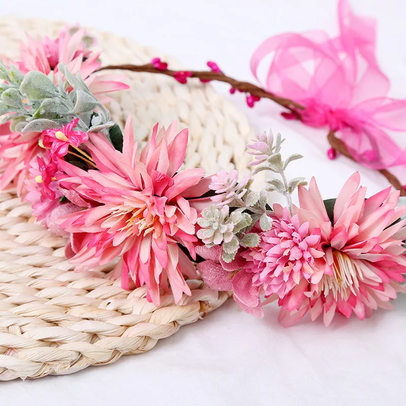 Bohemian And Korean Style Flowers Braid Hair Band And Headband For Wedding And Party Decorations Wholesale