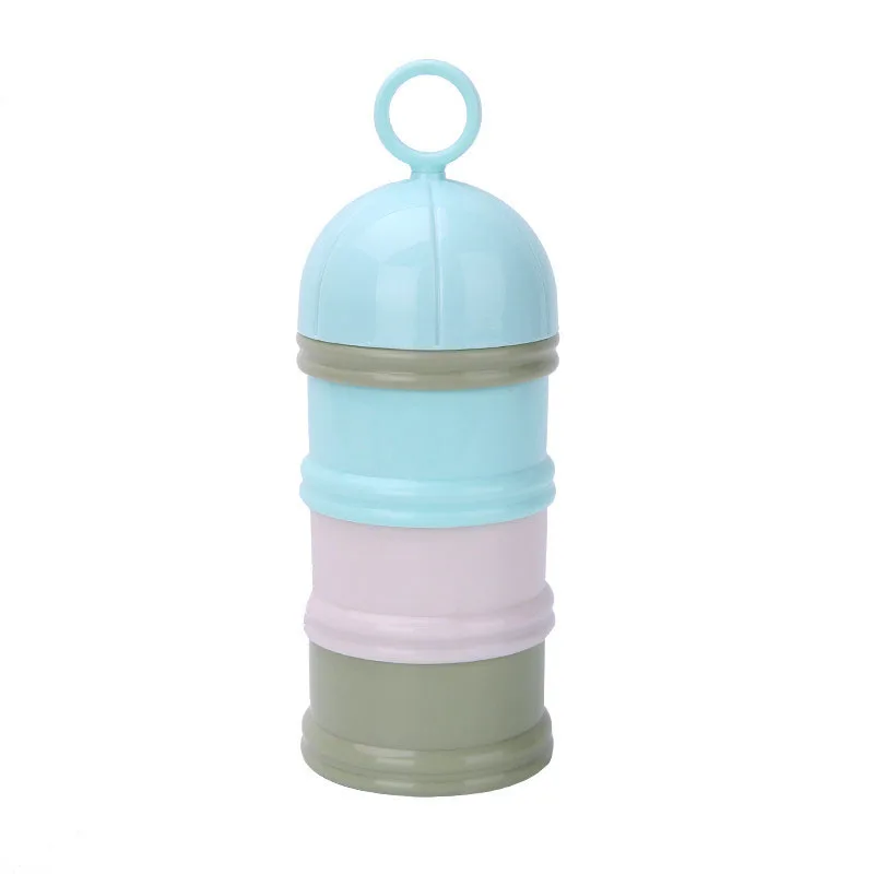 Three layers Baby Milk Powder Formula Dispenser  with Scoop  for Travel Outdoor Baby Infant Milk Powder Dispenser Container Food