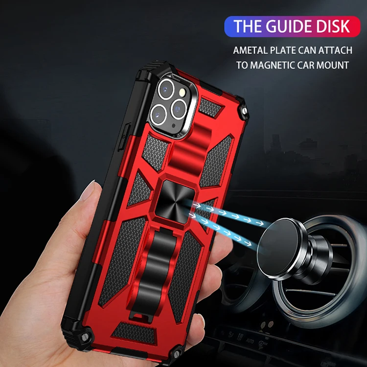 Wholesale price Protective Armor TPU PC Case For IPhone 11 12 pro max, Kickstand Phone Cover for Samsung A02S A52 A72 4G/5G