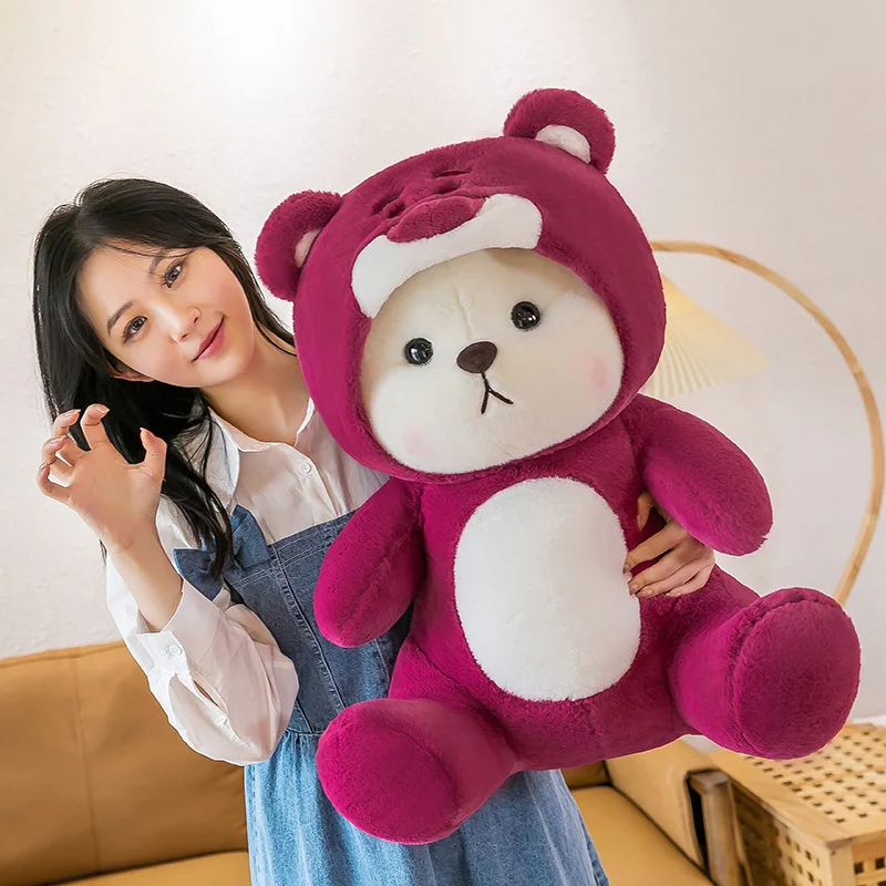 HL Hot Selling Lina Bear Transformation Strawberry Bear Doll Plush Toy Kids Gift Stuffed Teddy Bear Plush Dolls