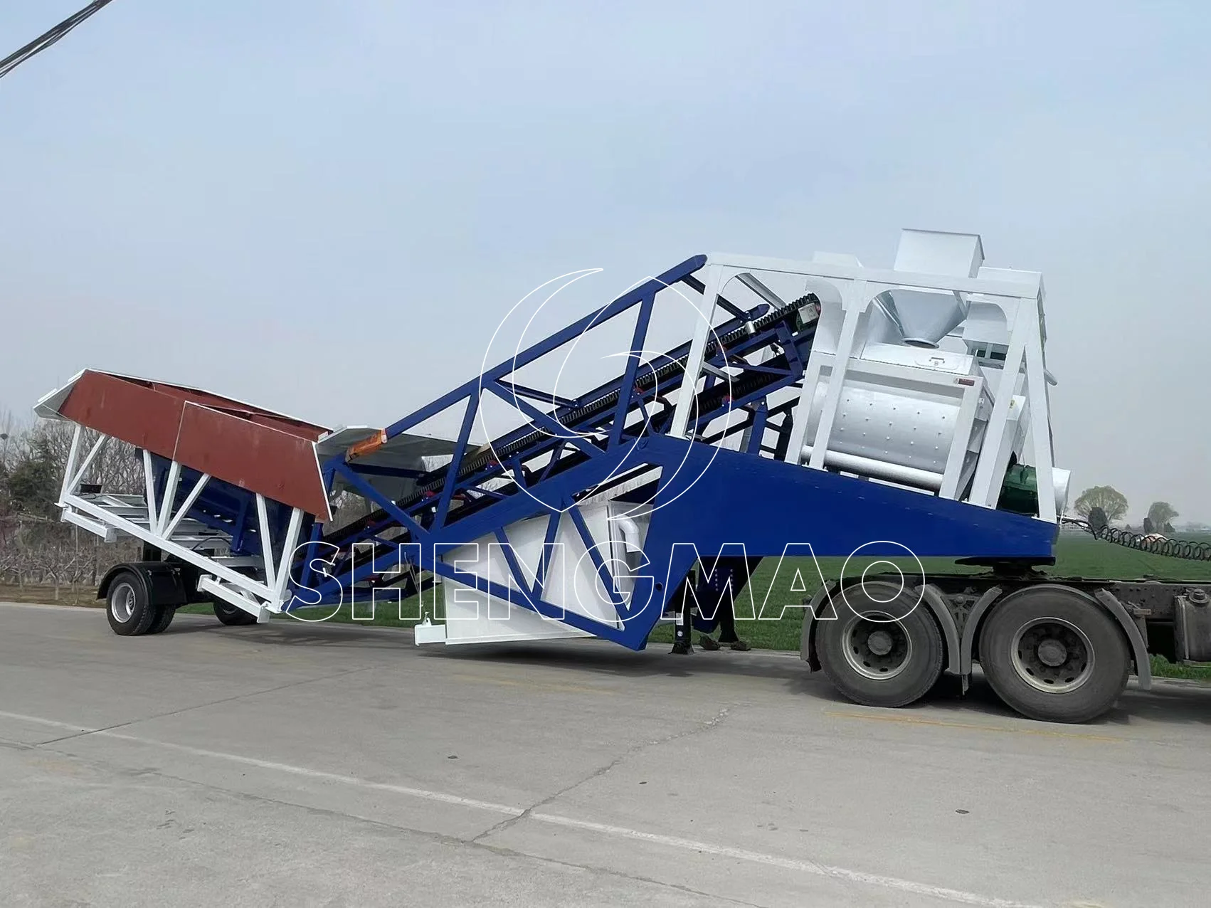 1m3 2m3 Per Batch Wet Mix Concrete Production Line On Sale