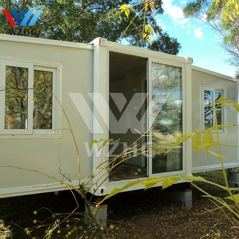 Granny flat pack prefab module off grid solar panel power system container home with terrace