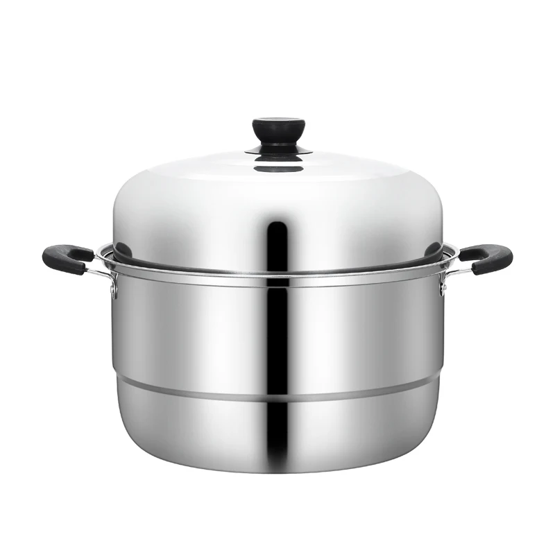 Single Layer Steam Pot Multi-function Stainless Steel Steamer Food Steamer Pot For Household