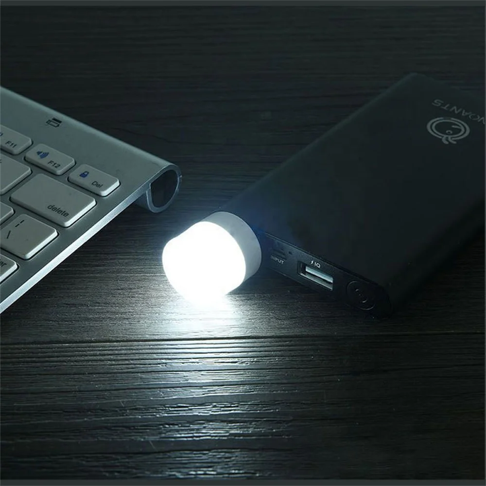 Portable USB Plug Night Light Lamp Small Book Lamps LED Eye Protection Reading Computer Mobile Power Charging Light
