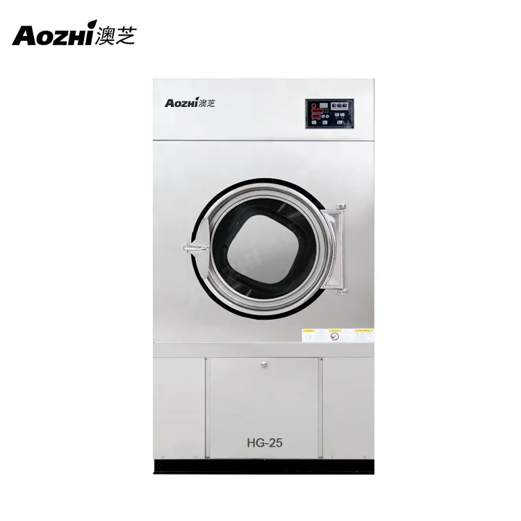 AOZHI 25 кг газовая машина для сушки одежды из нержавеющей стали сушилка коммерческого прачечного