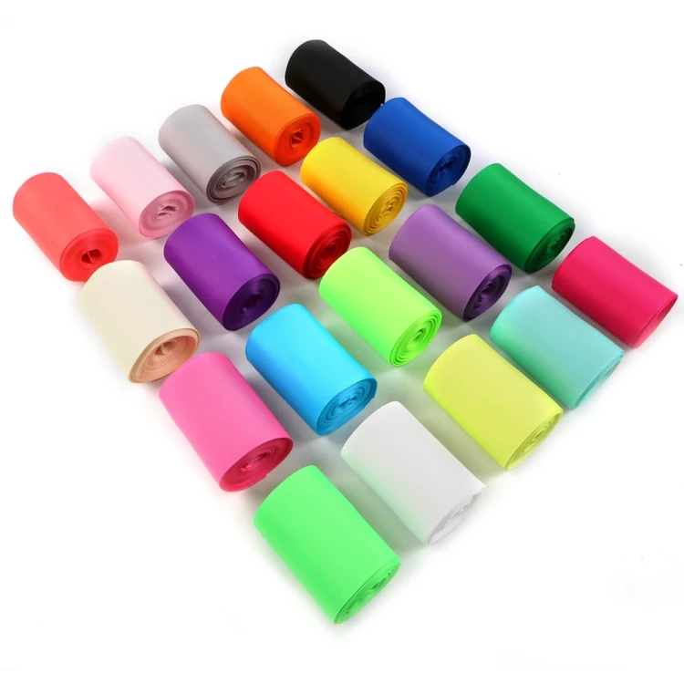 100yards/set 75mm Solid Plain Color Grosgrain Ribbon Set For Crafting HairBows Sewing Parties Weddings Decor Wrapping 49212