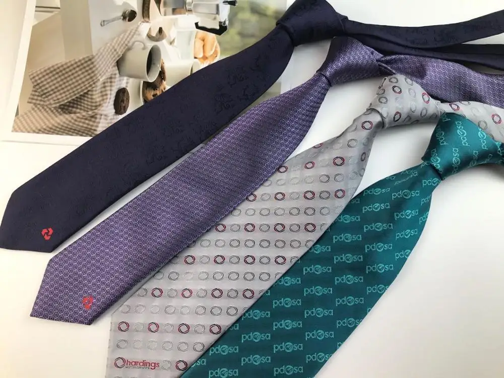 High Quality 100% Silk Tie With Custom Label Twill Texture Handmade Mens Corbatas  Custom Logo Tie