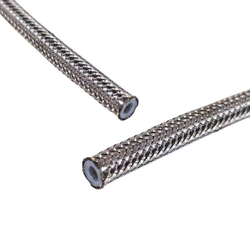 High pressure corrugated stainless steel flexible PTFE braided hose