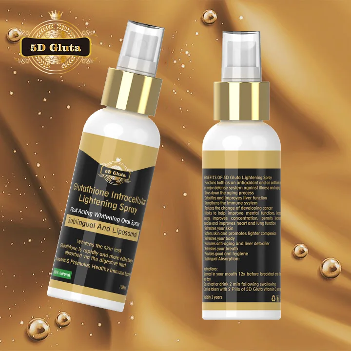 5D Gluta Intracellular Lightening Spray Fast Acting Whitening Oral Spray Fast Acting Oral Spray