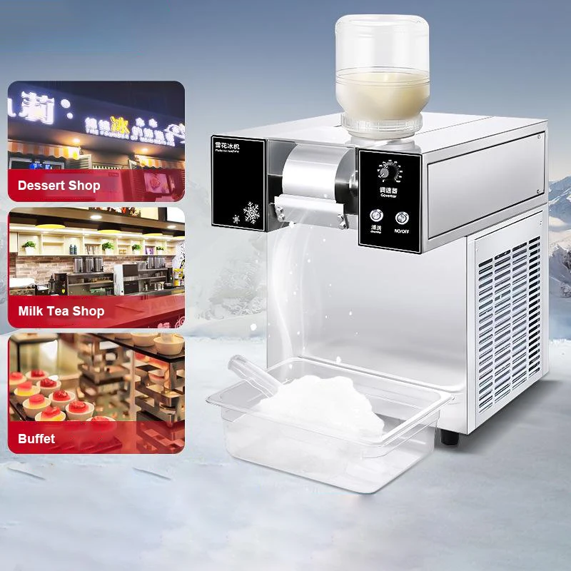 Commercial snowflake ice machine milk tea shop hot pot shop internet celebrity dessert mobile dining car snowflake machine