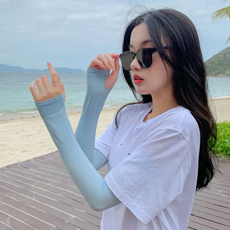 Солнцезащитные манжеты с рукавами из ледяного шелка