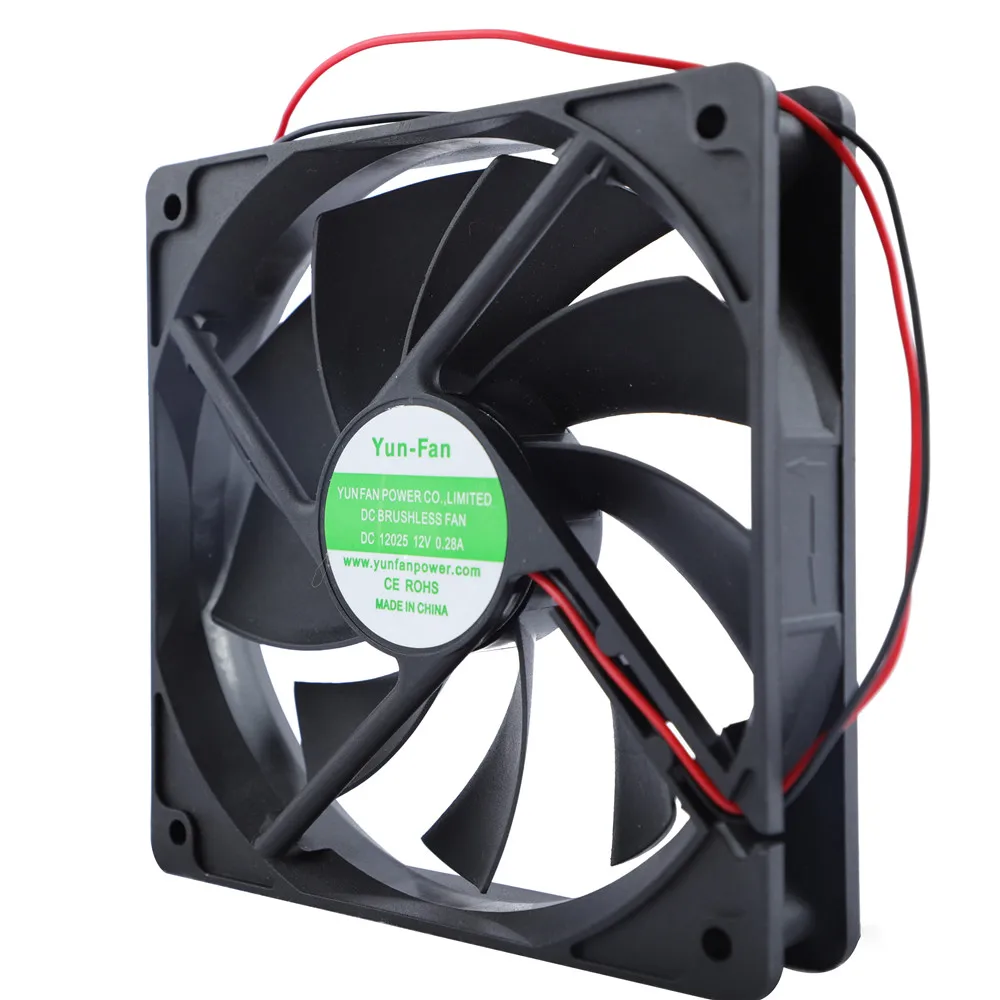 best hot sale 12 volt industrial exhaust ventilation air cooling motor fan 1225 dc fan 120*25mm brush-less