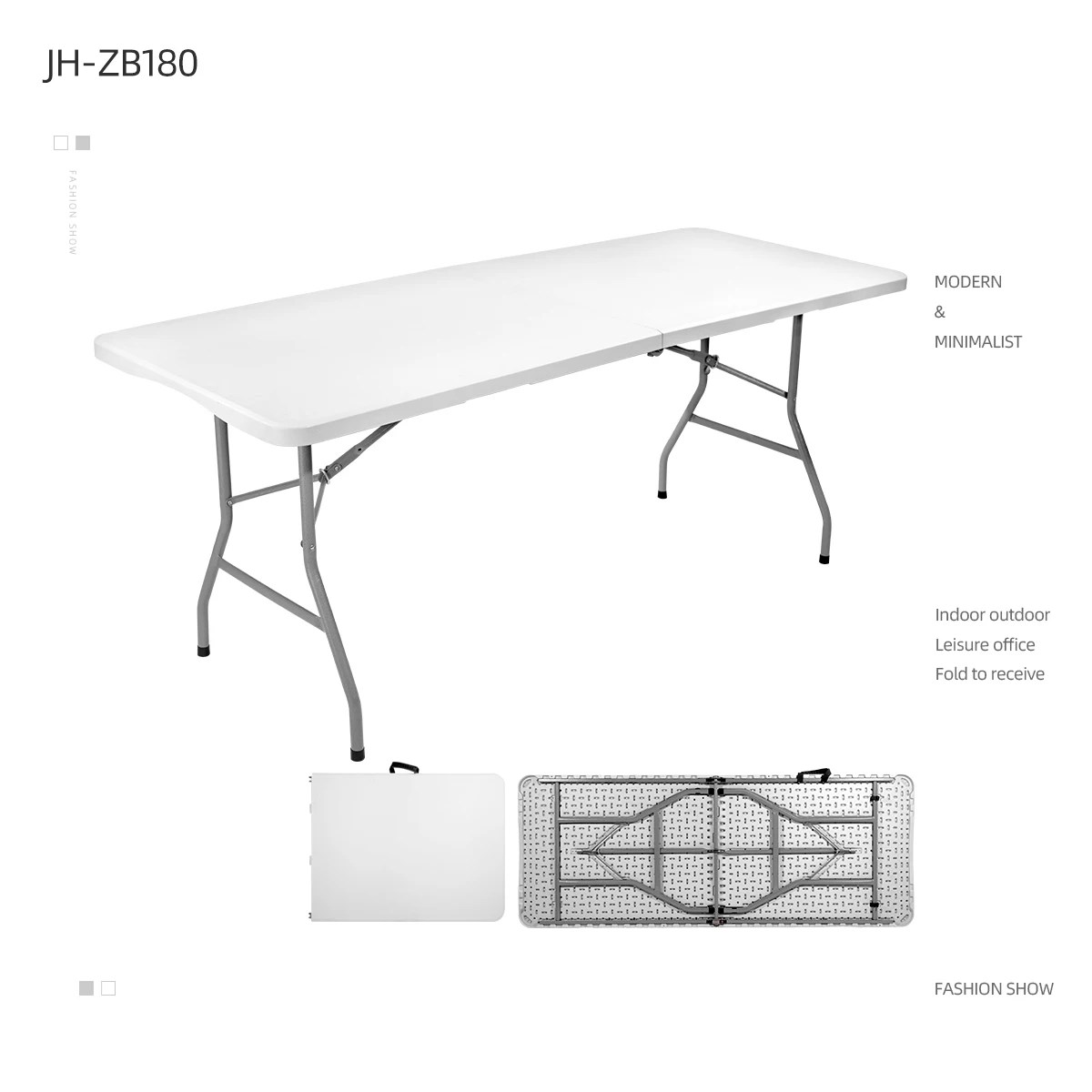 
 6 Футов Прямоугольные обеденные столы горячая Распродажа наружный белый HDPE сад пластиковый складной кафе стол   (1600353130966)