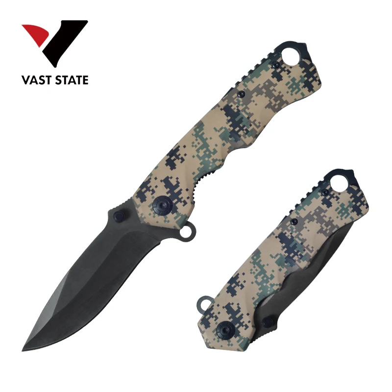 Новое поступление, складной карманный нож с камуфляжным покрытием и стеклянным выключателем