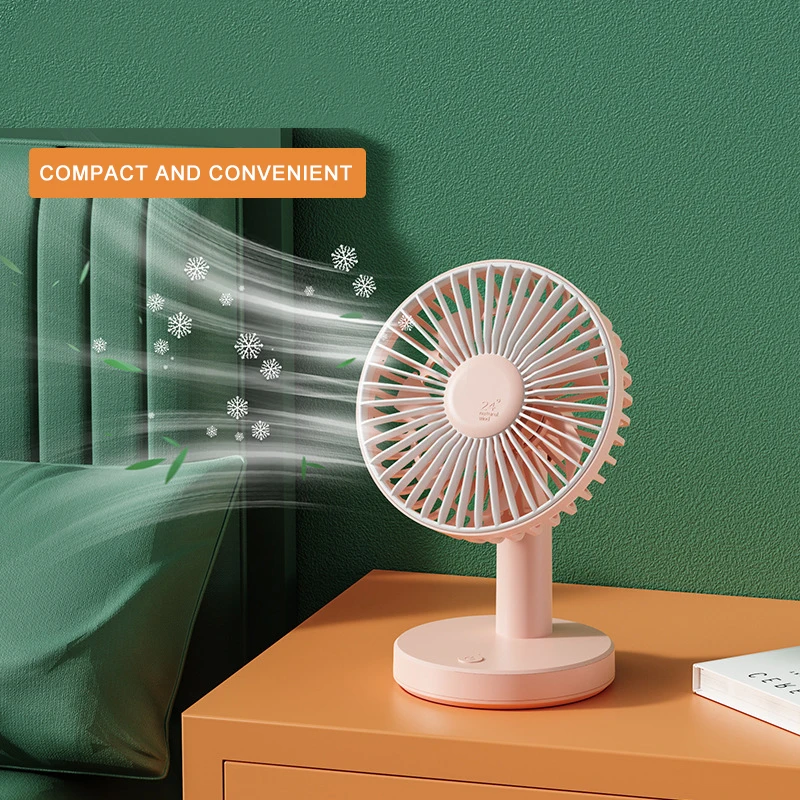 USB new student dormitory office creative activity gift mini charging shaking head mute small fan stand table desktop fan