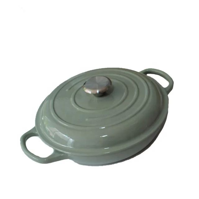 Eco-friendly enamel cast iron casserole