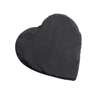 15cm Natural Heart Slate Stone Coaster