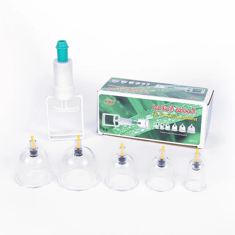 Factory Wholesale High Quality Massage Healthy Body Vacuum Therapy Apparatus 6 Cups Cupping Machine Vacuum Cupping  Set