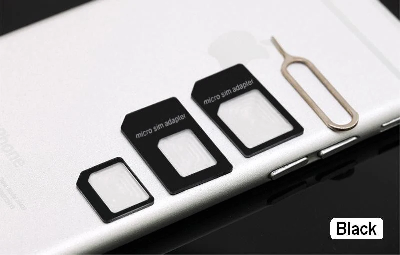  Адаптер SIM-карты 4 в 1 адаптер Micro SIM с извлекающим контактным ключом Розничная упаковка мобильные
