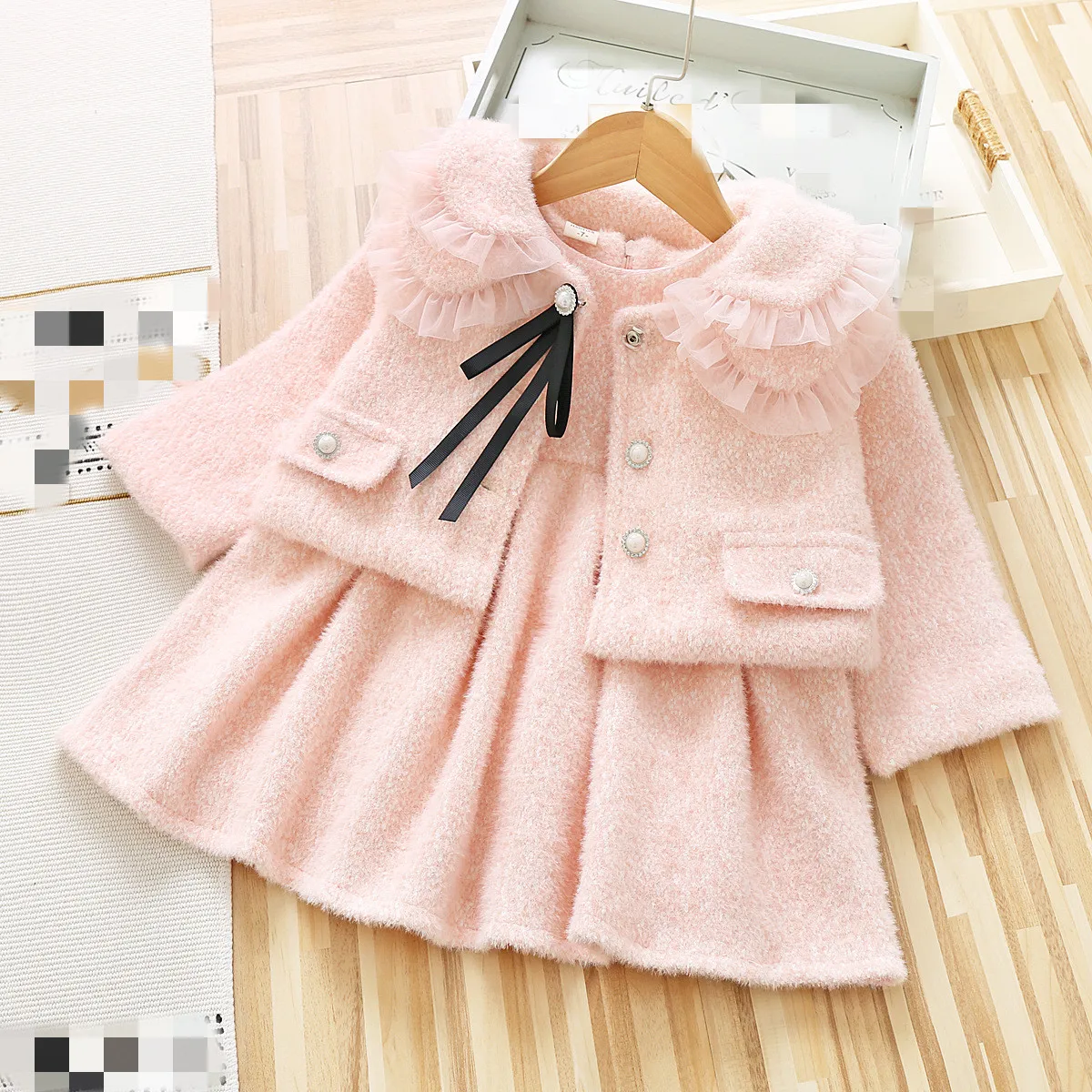 Children Winter Warm Clothing Casual Winter Snow Girl Dress Designs Clothing With Warm Jackets Coat For Kids