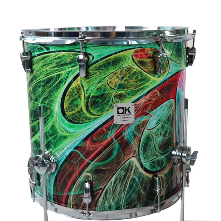 Good quality full size wood shell acoustic musical drum set