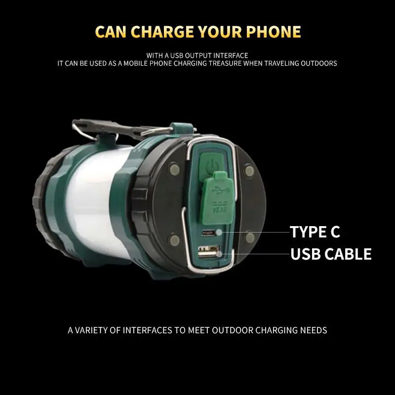 Factory Cheap Portable Usb Charge Fishing Emergency Light High Power Camp Light Led Camping Lantern Light