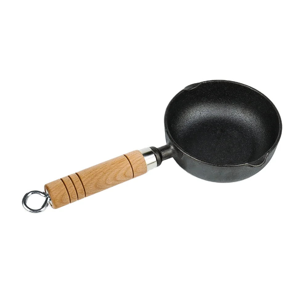Cast Iron Melting Basting Pot for Grill Cooking Iron Saucepan Mini Cast Iron Bowl for Sauces