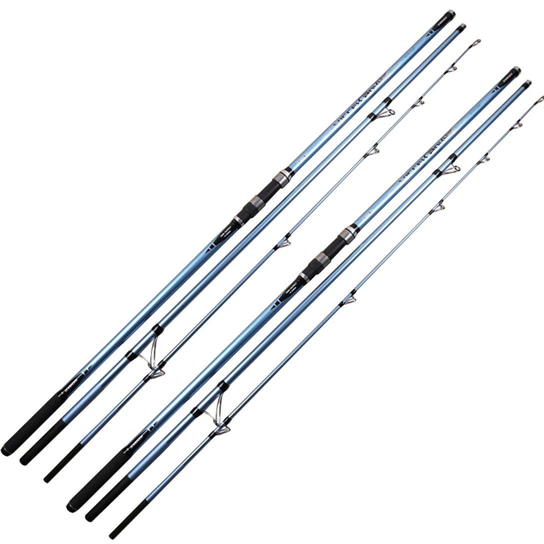 Fast Delivery Top Quality 4.2m/4.5m 3 Sections High Carbon Fiber Surf Long Shot Casting Fishing rods