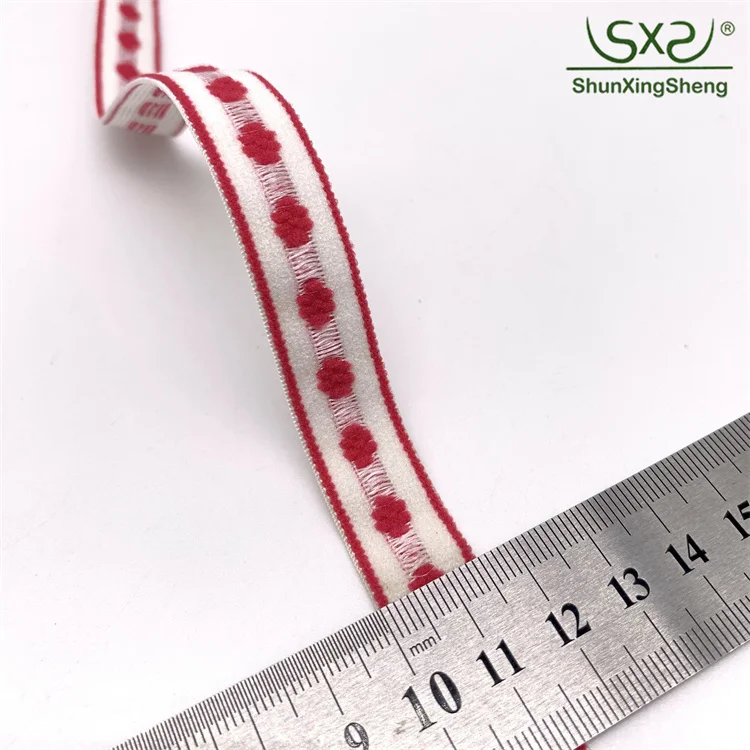 Factory direct sales custom woven tape jacquard bra straps Nylon elastic band