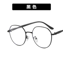 Jiuling eyewear best high quality metal frame glasses cheap price eye glasses adult round anti blue light optical eyeglasses