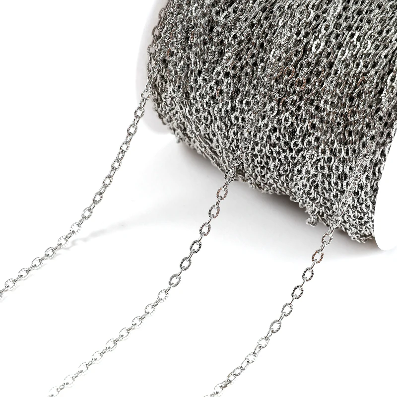 1 meter/strip Cross embossing Chain iron Chain For Bracelets ankles Accessories jewelry making DIY Handmade jewelry Y43