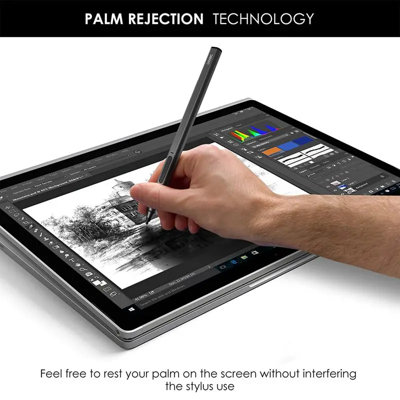 Custom Logo Universal Tilt Function Magnetic Soft Touch Pen Stylus for Microsoft Surface Pro Tablet