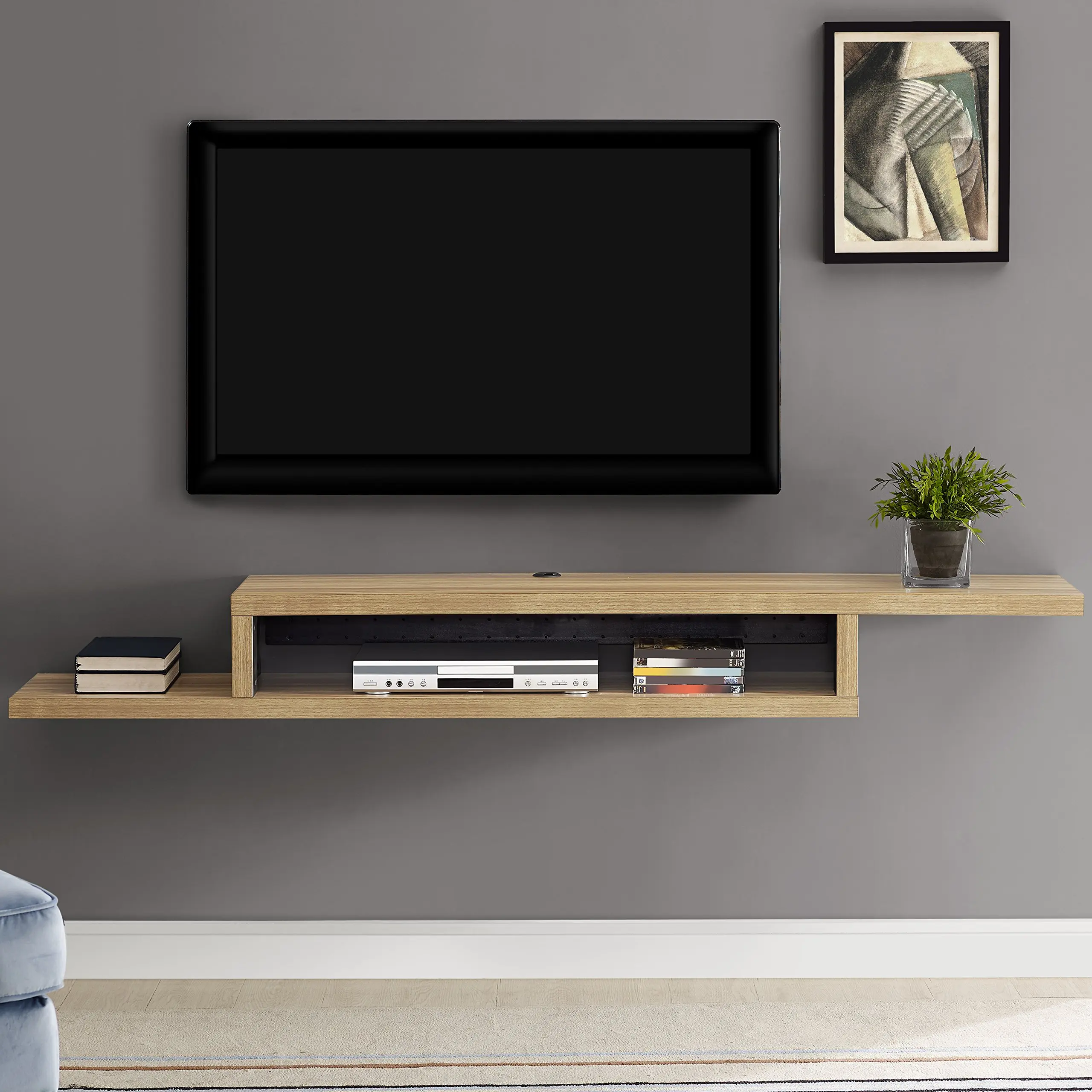 Modern TV Cabinet Entertainment Center Table Living Room TV Stands Floating Wall Mounted TV Console