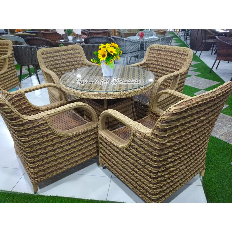 Rattan Coffee Table Made In China Outdoor Leisure Garden Rattan Comfortable Table And Chairs Set