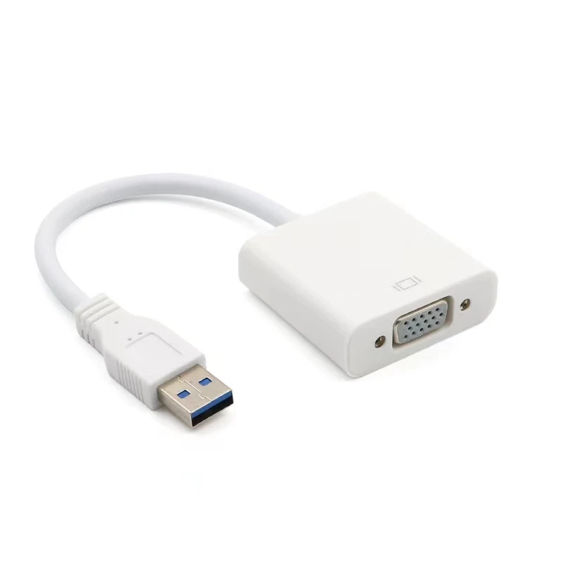 Factory Wholesale USB 3.0 A Male to VGA Female Adapter Conversion Cable for Laptop