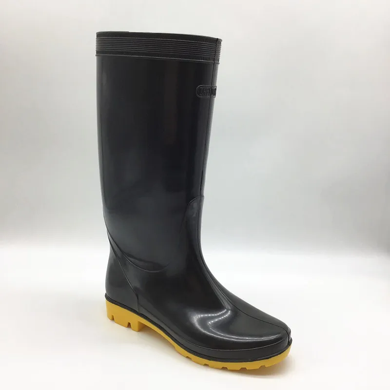 Wholesale very cheap oil acid resistant anti slip waterproof safety PVC rain boots for work