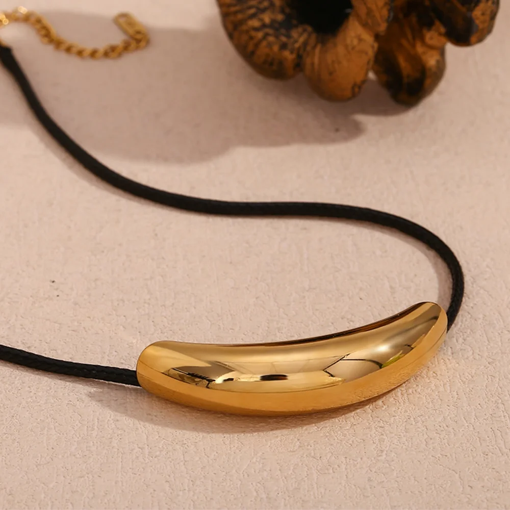 Punk Style Magnetic Choker Necklace 18k Gold Plated Snake Chain Jewelry 316L Stainless Steel Necklace